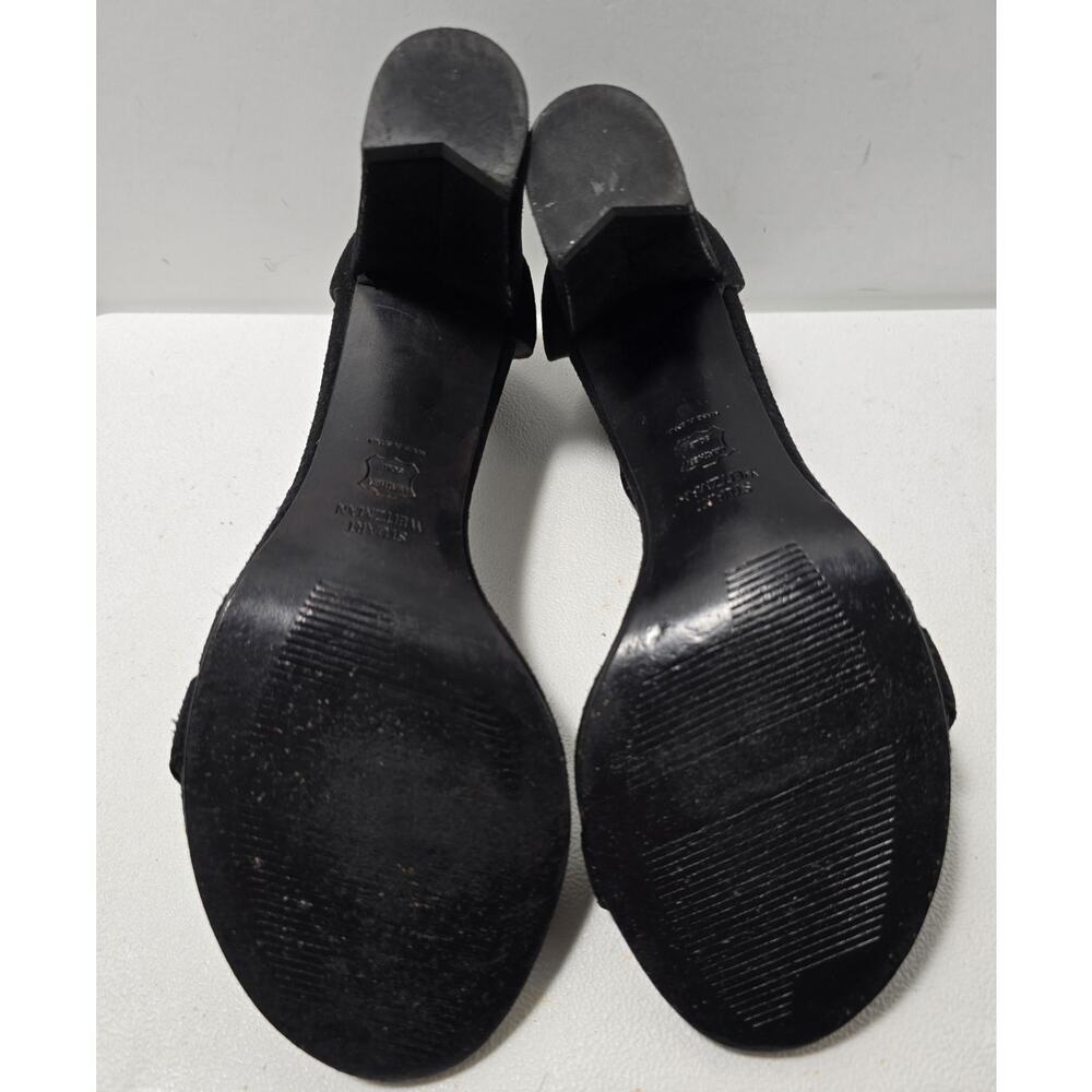 Stuart Weitzman Nearly Nude Black Suede Heels Size 7 wide - Picture 8 of 11